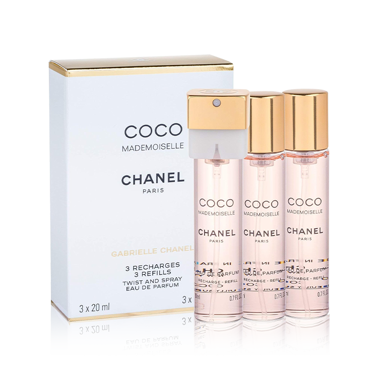 Chanel Coco Mademoiselle Edp 3X20 Ml Travel Spray Refill For Women